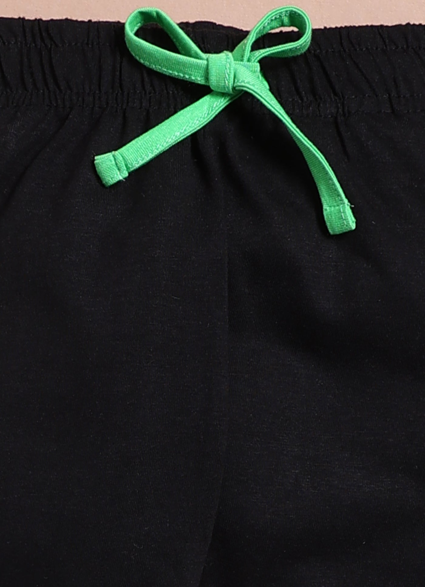 LIL KNOTS Printed Pure Cotton Boy Round Neck Top Bottom Set Parrot Green