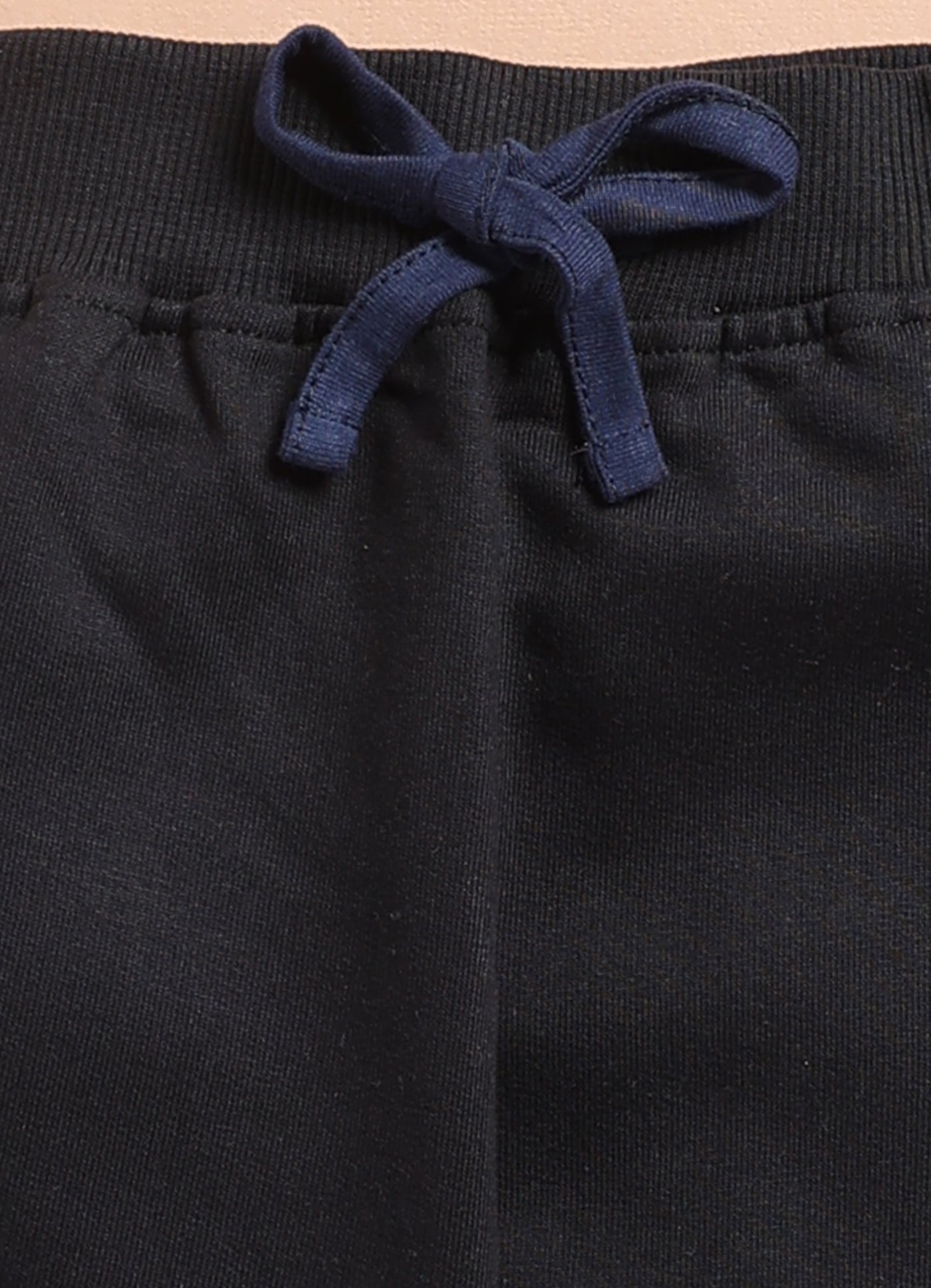 LIL KNOTS Printed Pure Cotton Boy Round Neck Top Bottom Set Navy Blue