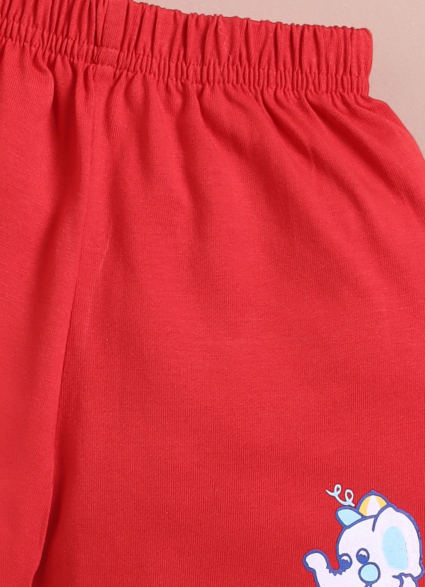 LIL KNOTS Printed Pure Cotton Boy Round Neck Top Bottom Set