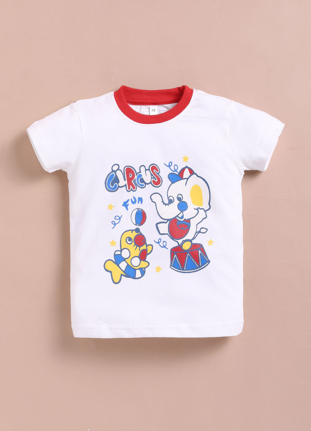 LIL KNOTS Printed Pure Cotton Boy Round Neck Top Bottom Set