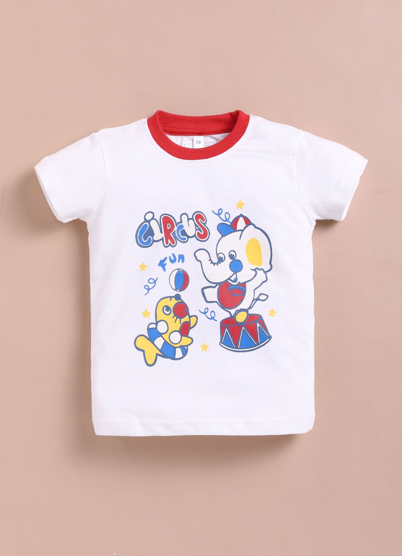 LIL KNOTS Printed Pure Cotton Boy Round Neck Top Bottom Set