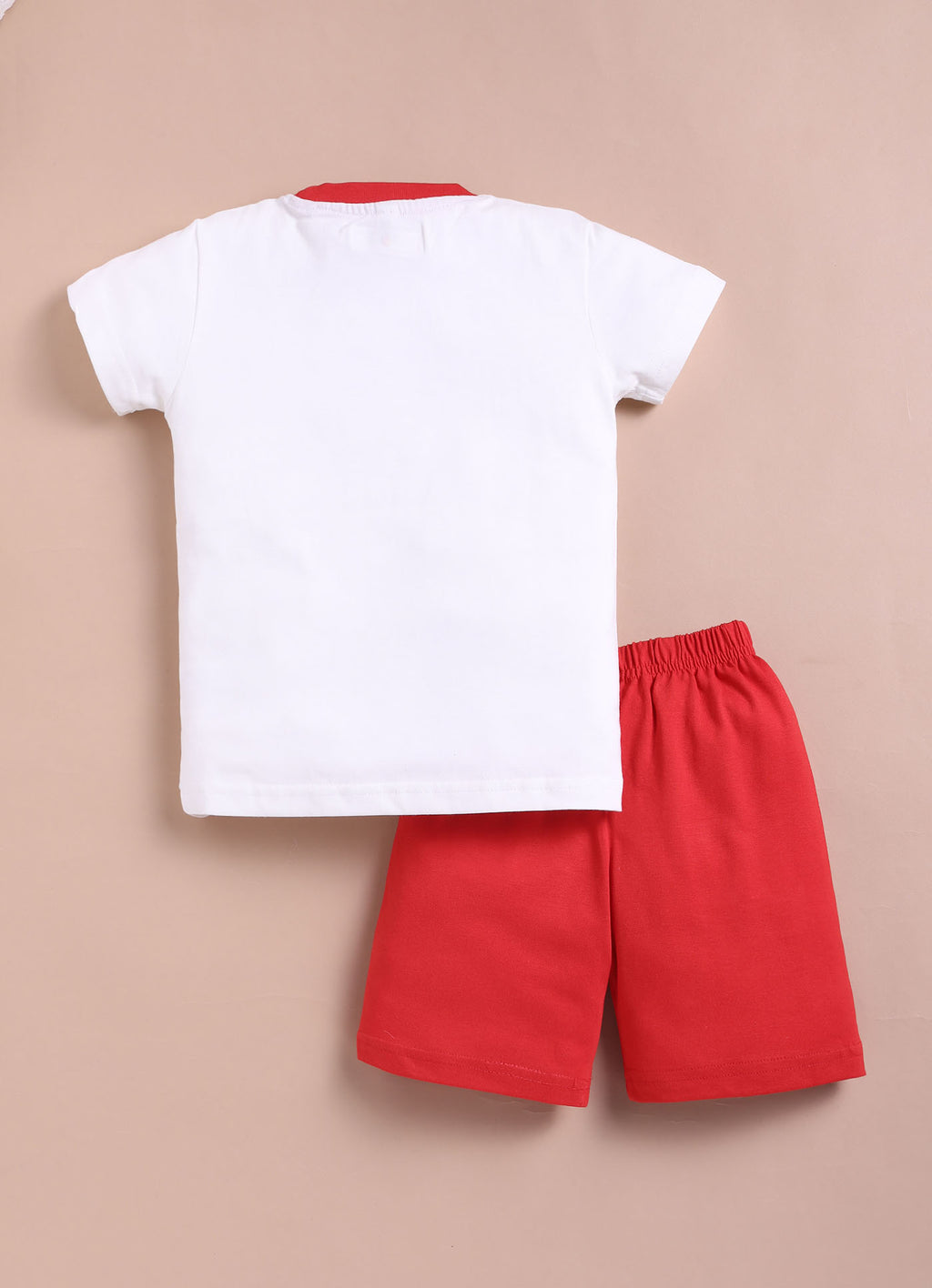 LIL KNOTS Printed Pure Cotton Boy Round Neck Top Bottom Set