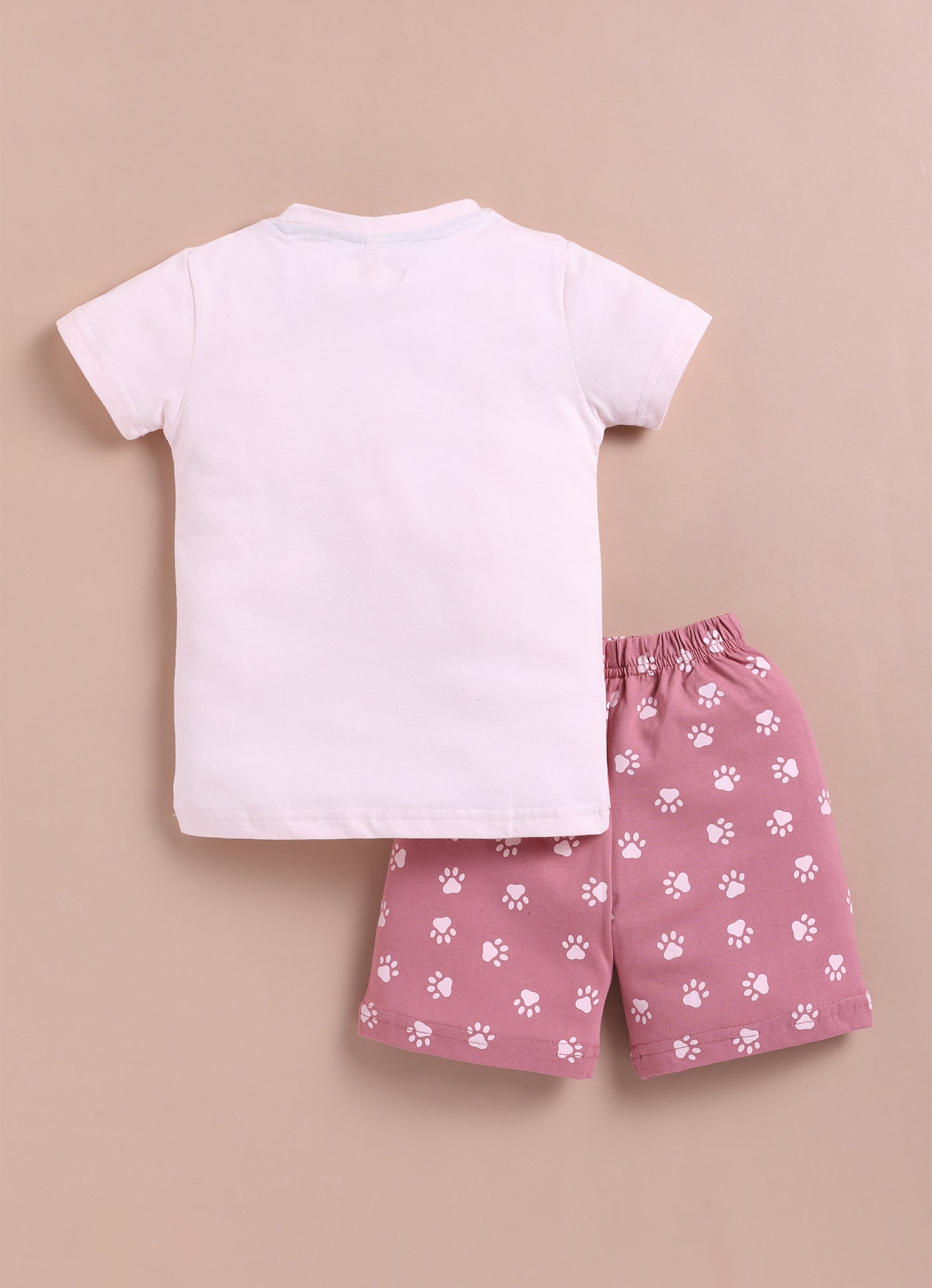 LIL KNOTS Printed Pure Cotton Boy Round Neck Top Bottom Set