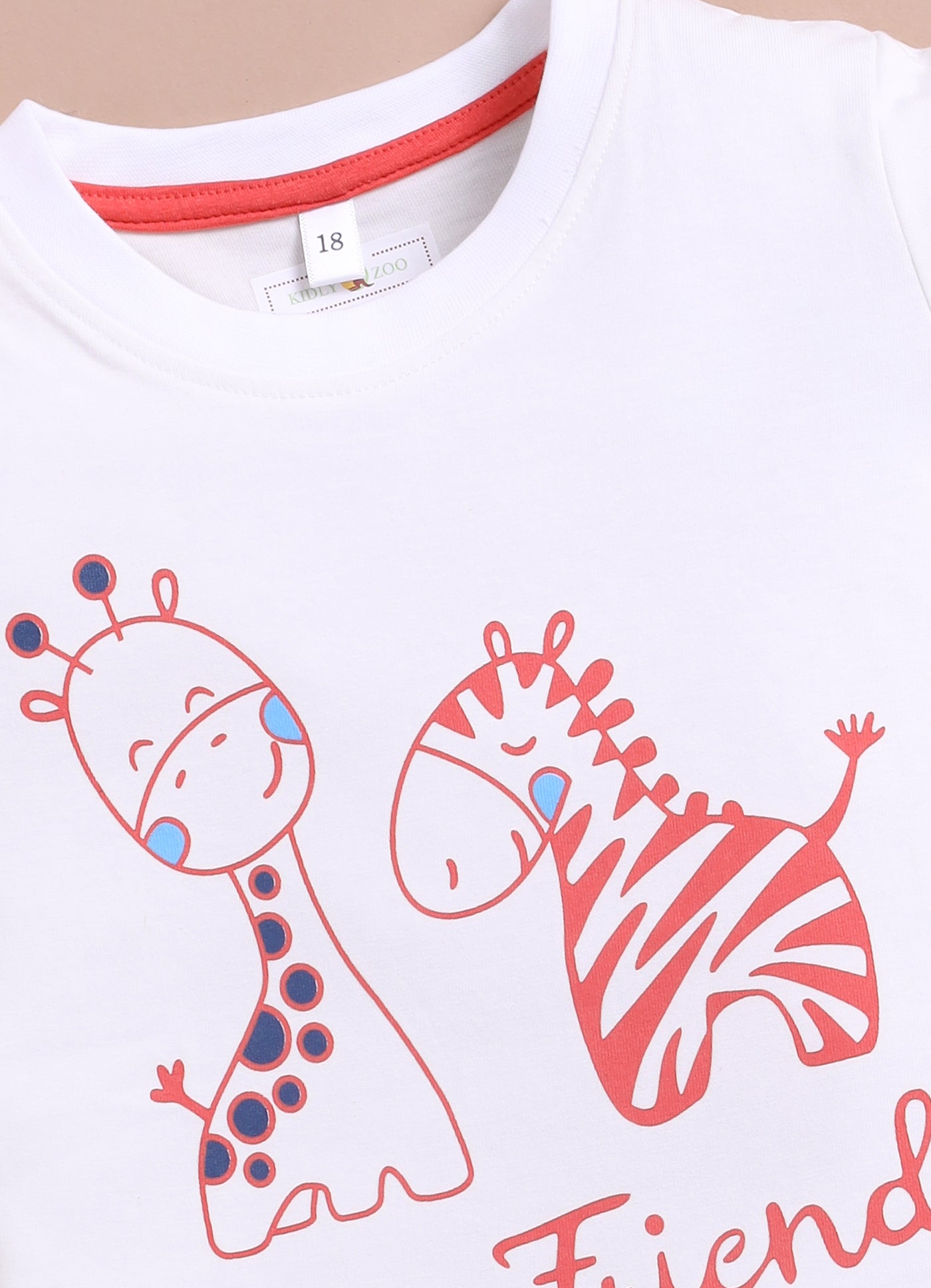 LIL KNOTS Printed Pure Cotton Boy Round Neck Top Bottom Set