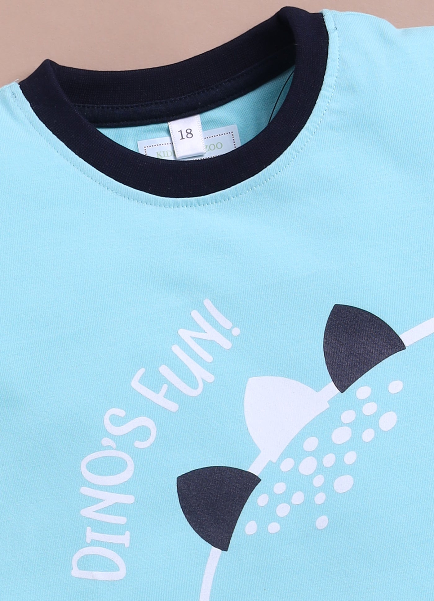LIL KNOTS Printed Pure Cotton Boy Round Neck Top Bottom Set