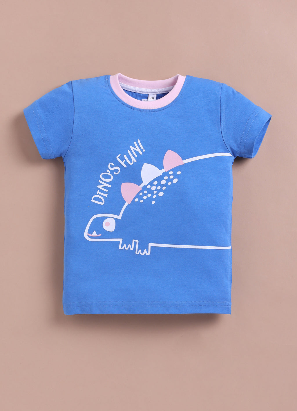 LIL KNOTS Printed Pure Cotton Boy Round Neck Top Bottom Set