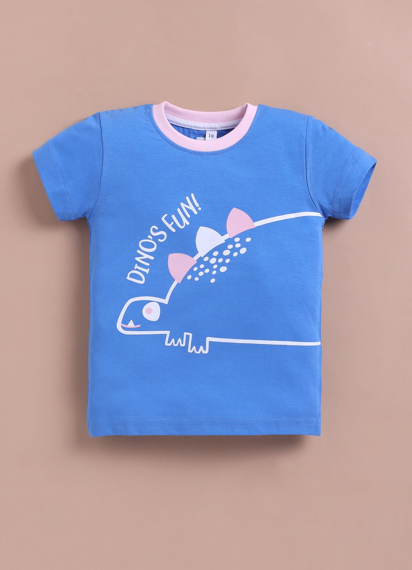 LIL KNOTS Printed Pure Cotton Boy Round Neck Top Bottom Set