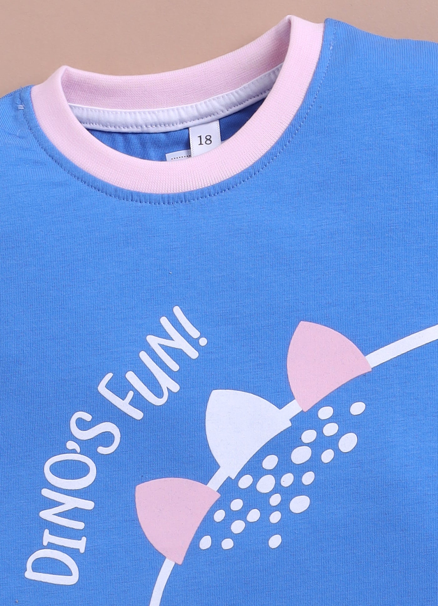 LIL KNOTS Printed Pure Cotton Boy Round Neck Top Bottom Set