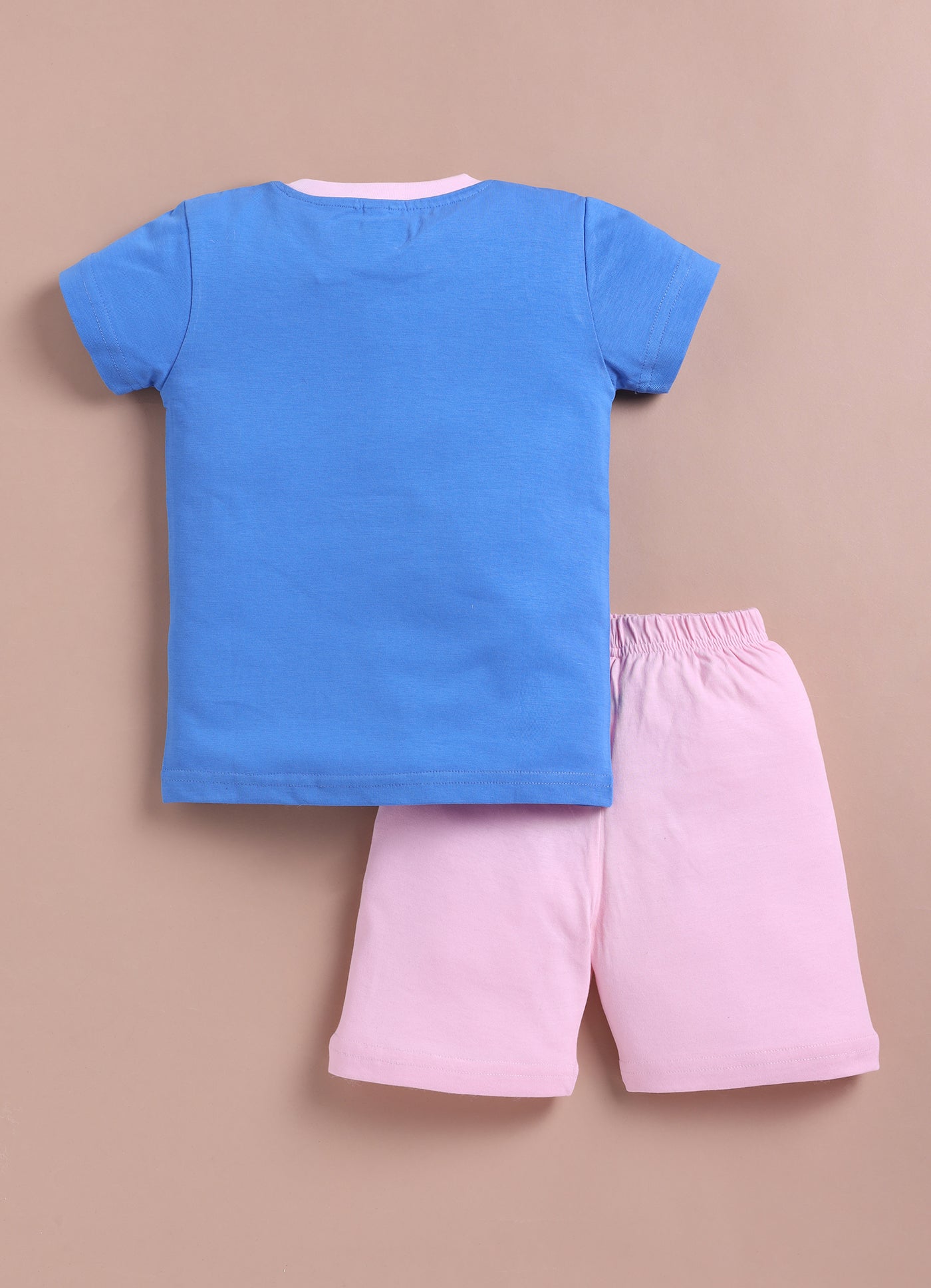 LIL KNOTS Printed Pure Cotton Boy Round Neck Top Bottom Set
