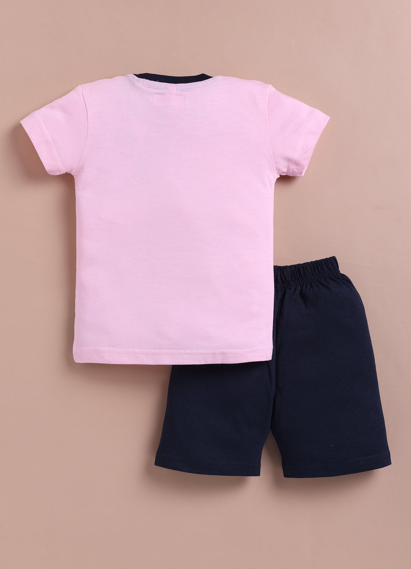 LIL KNOTS Printed Pure Cotton Boy Round Neck Top Bottom Set