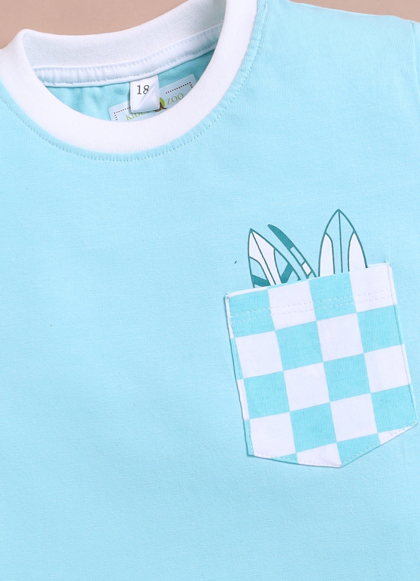 LIL KNOTS Printed Pure Cotton Boy Round Neck Top Bottom Set
