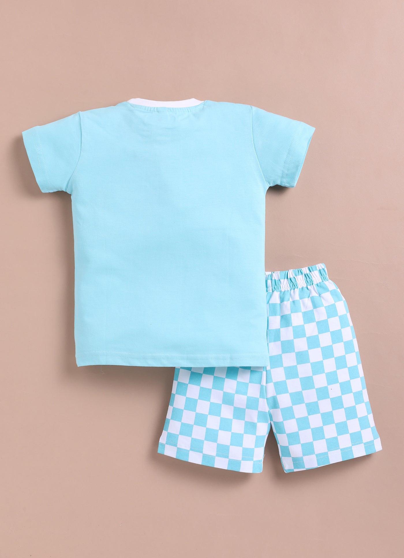 LIL KNOTS Printed Pure Cotton Boy Round Neck Top Bottom Set