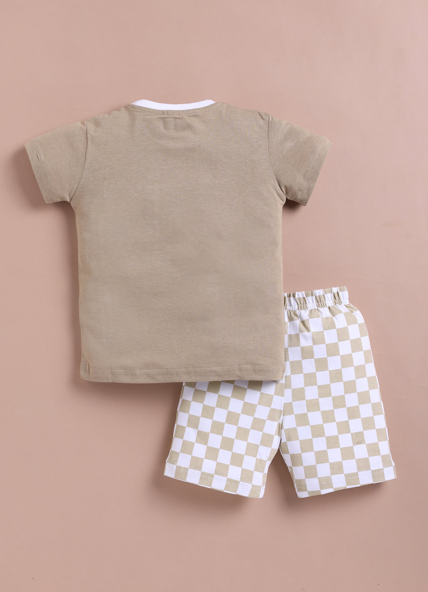 LIL KNOTS Printed Pure Cotton Boy Round Neck Top Bottom Set