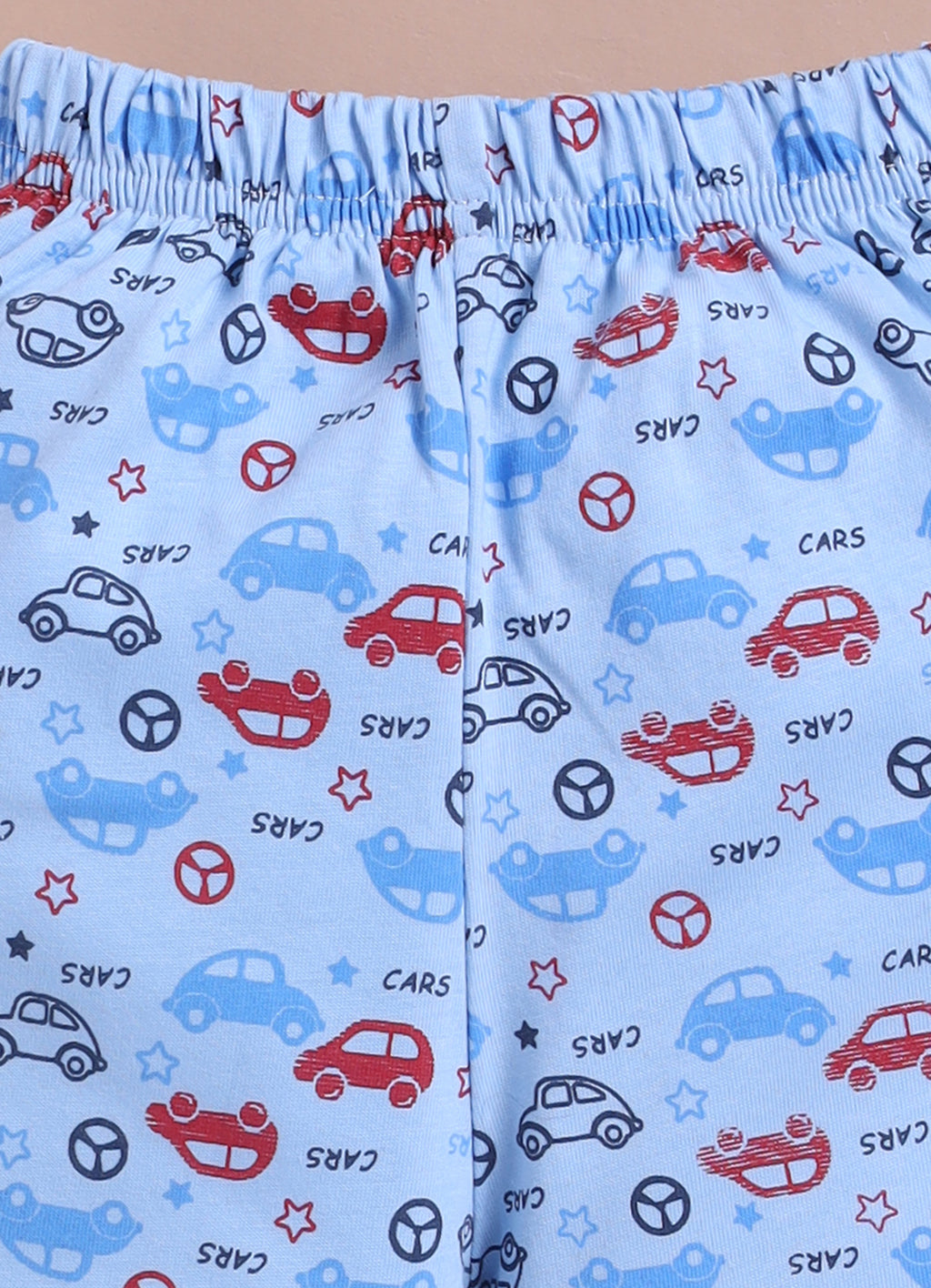 LIL KNOTS Printed Pure Cotton Boy Round Neck Top Bottom Set