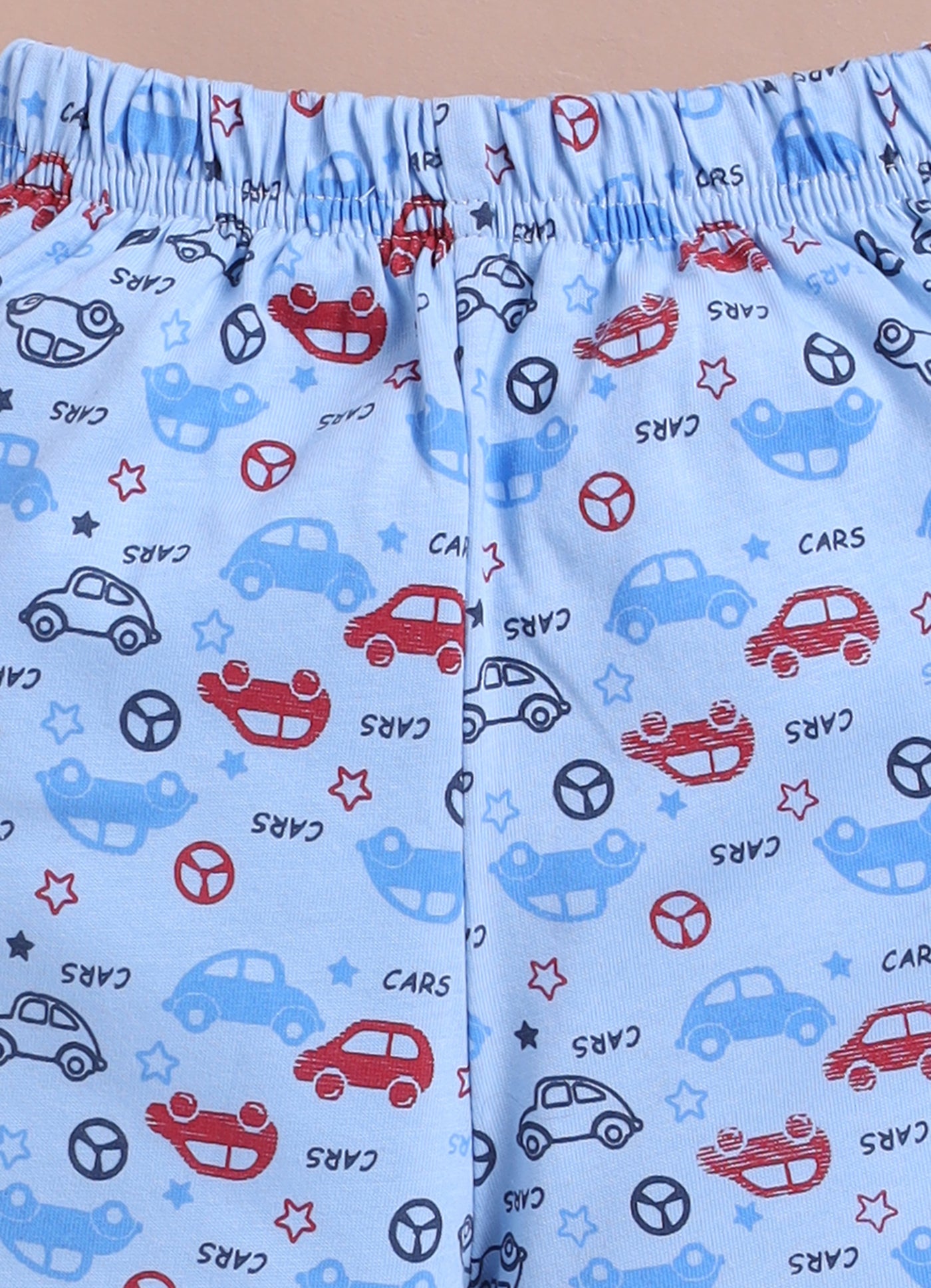 LIL KNOTS Printed Pure Cotton Boy Round Neck Top Bottom Set