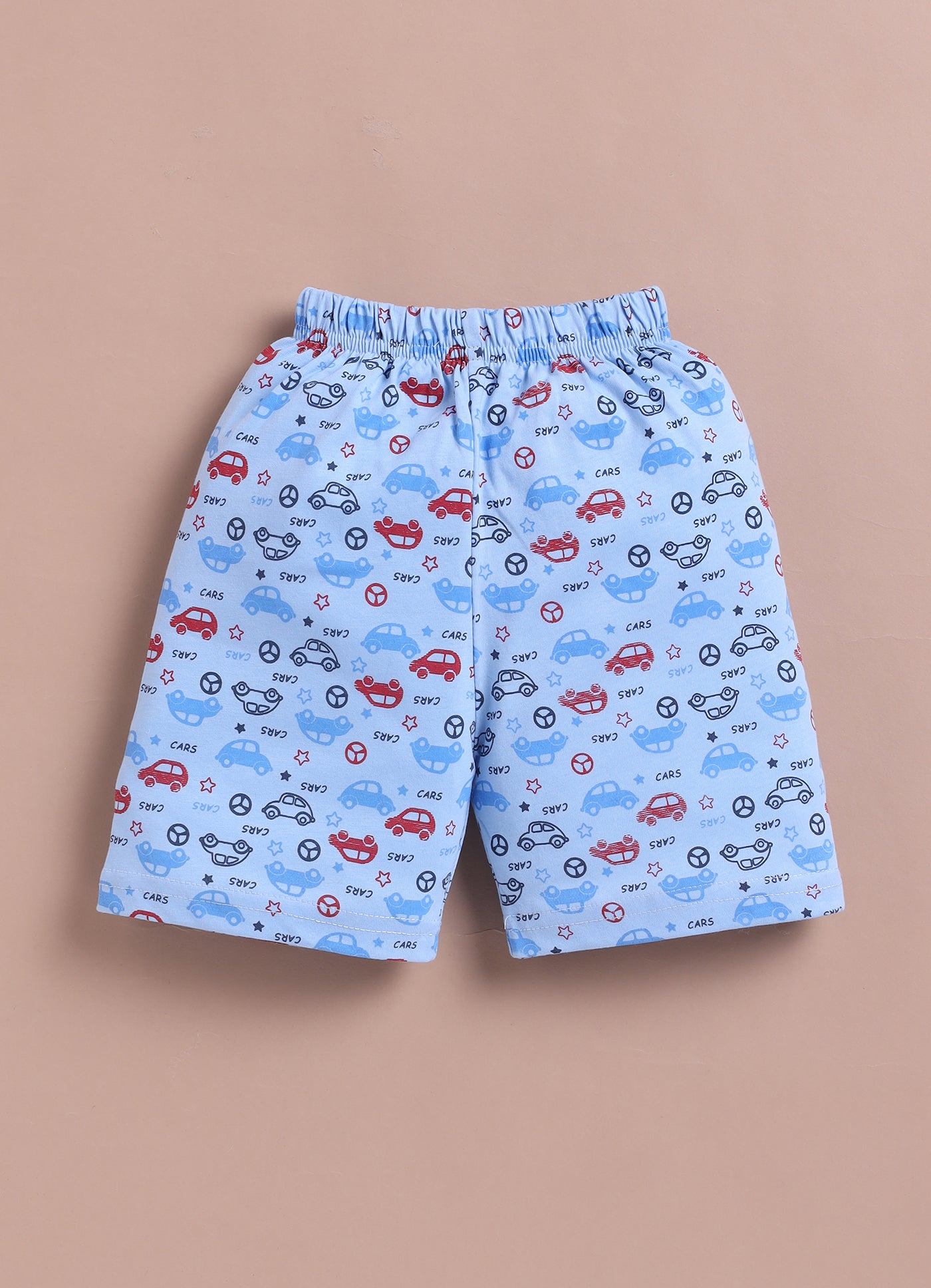 LIL KNOTS Printed Pure Cotton Boy Round Neck Top Bottom Set