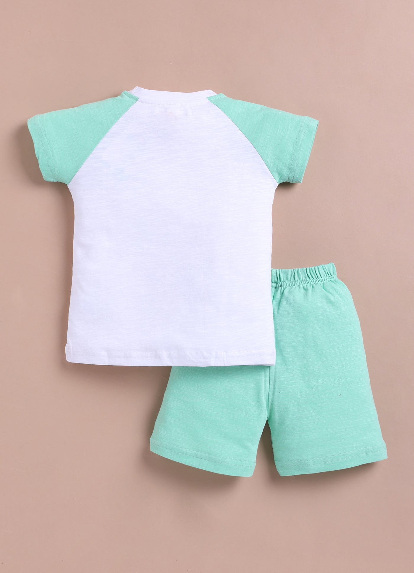 LIL KNOTS Printed Pure Cotton Boy Round Neck Top Bottom Set
