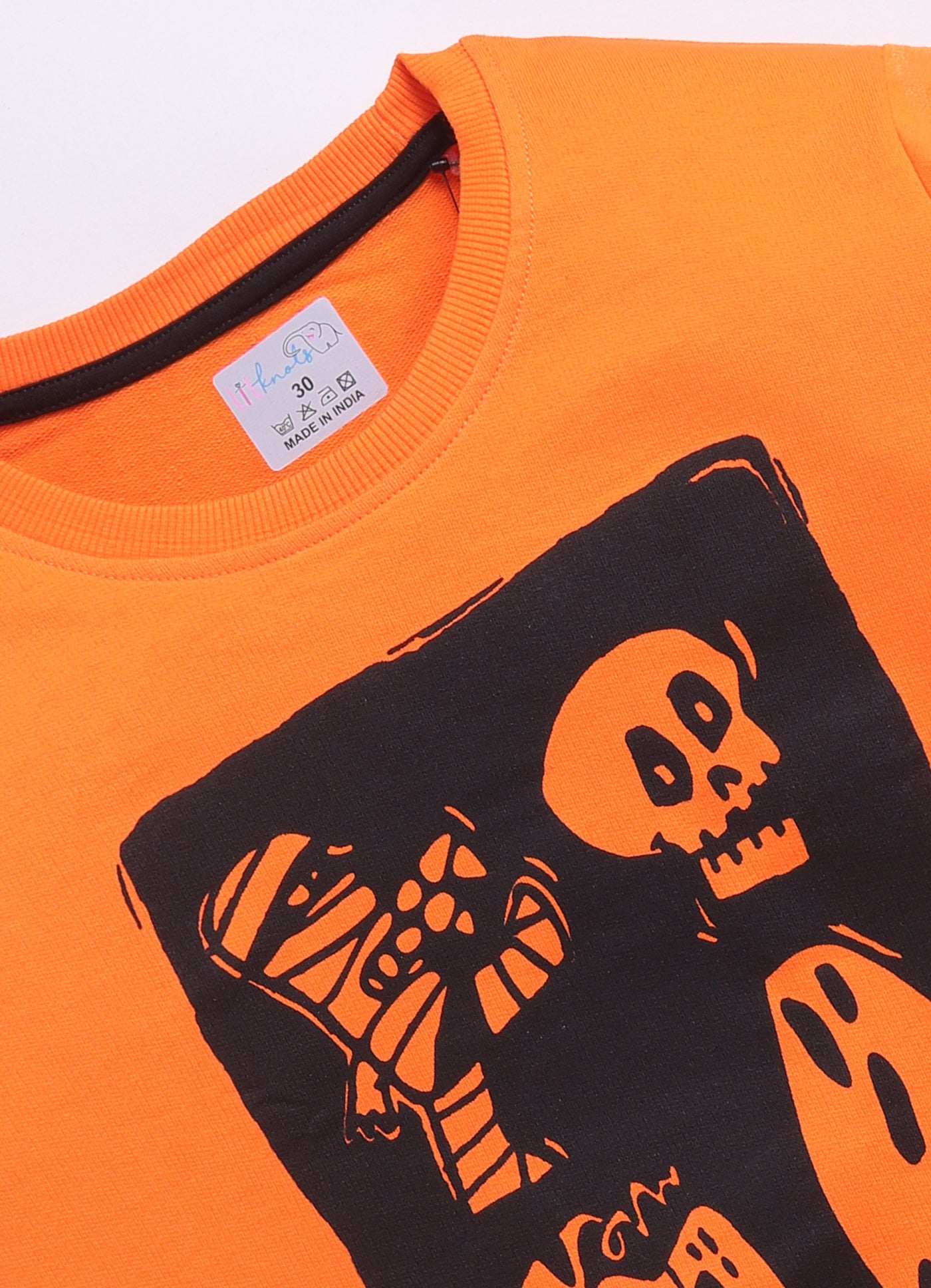 LIL KNOTS Printed Pure Cotton Boy Round Neck Sweatshirt 8-14Y