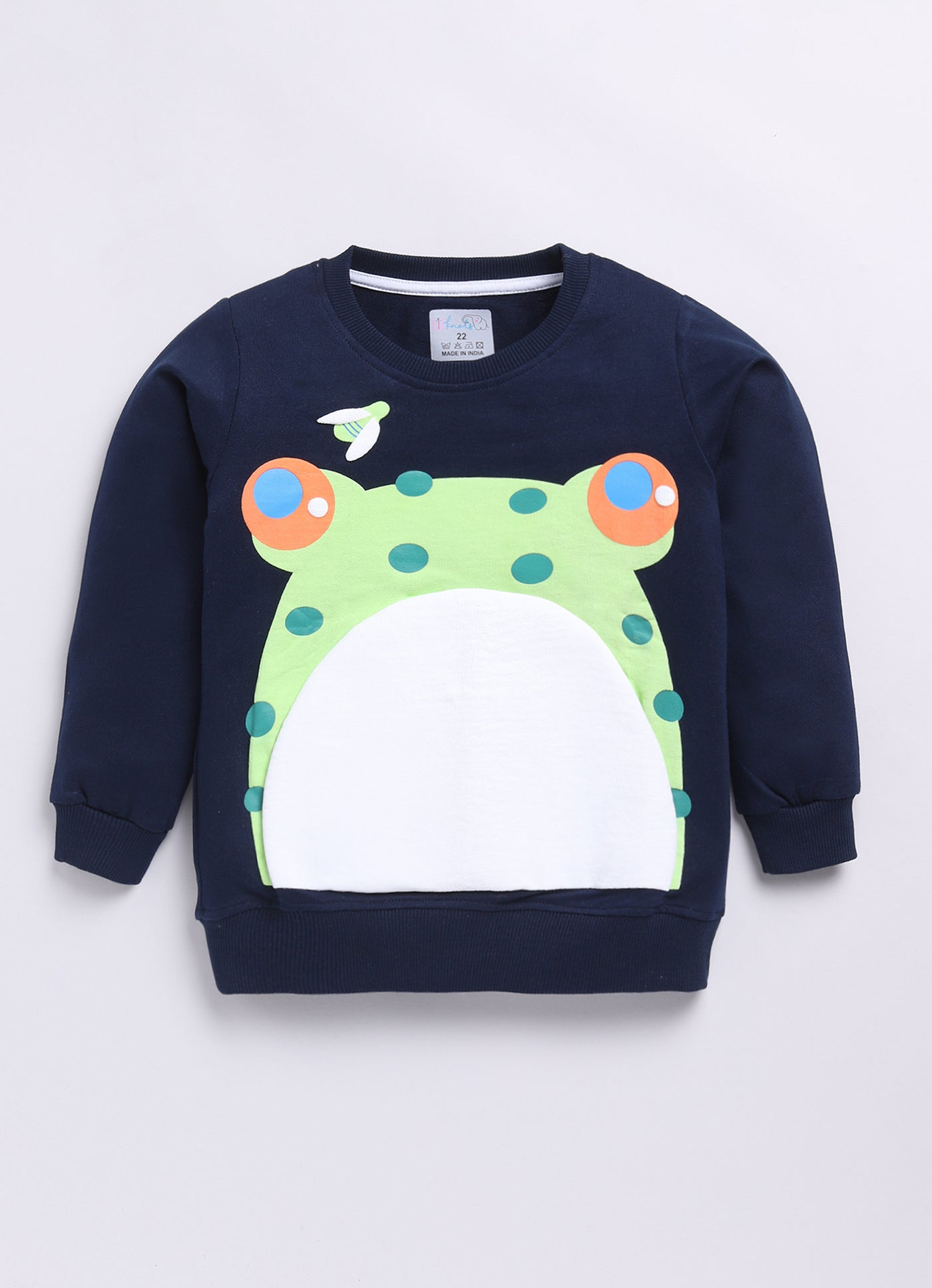 LIL KNOTS Printed Pure Cotton Boy Round Neck Sweatshirt