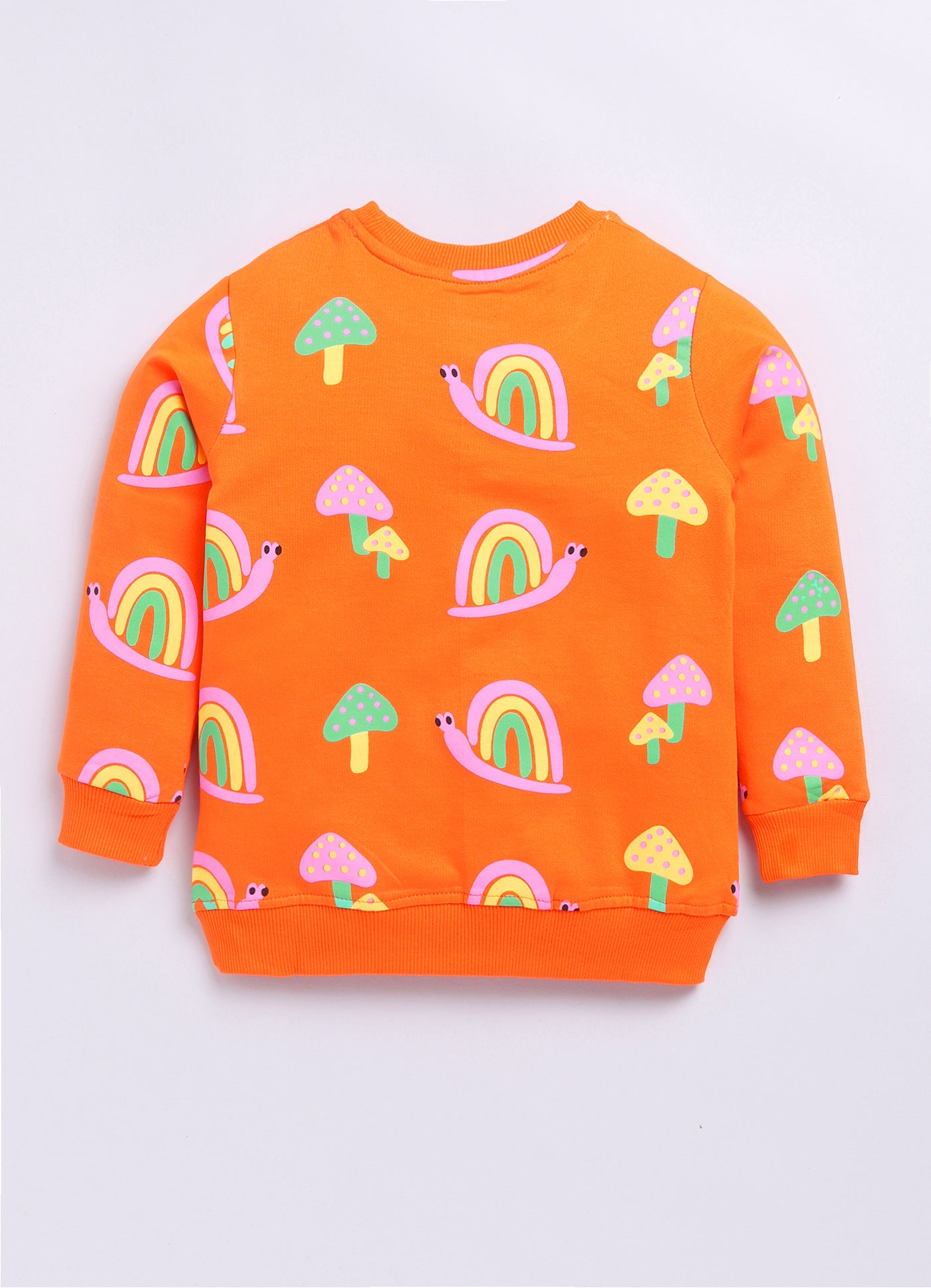 LIL KNOTS Printed Pure Cotton Girl Round Neck Sweatshirt
