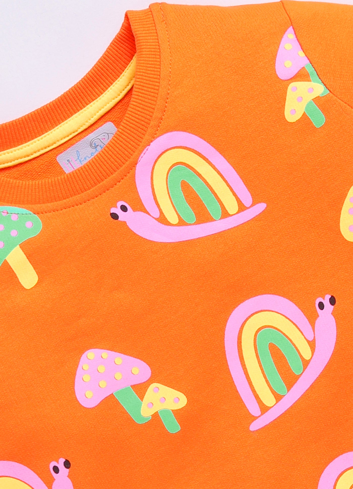 LIL KNOTS Printed Pure Cotton Girl Round Neck Sweatshirt