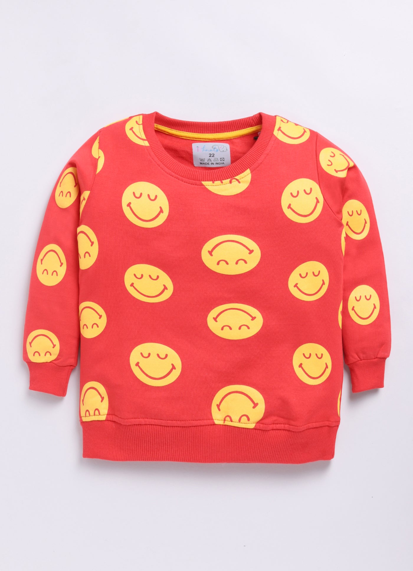 LIL KNOTS Printed Pure Cotton Boy Round Neck Sweatshirt