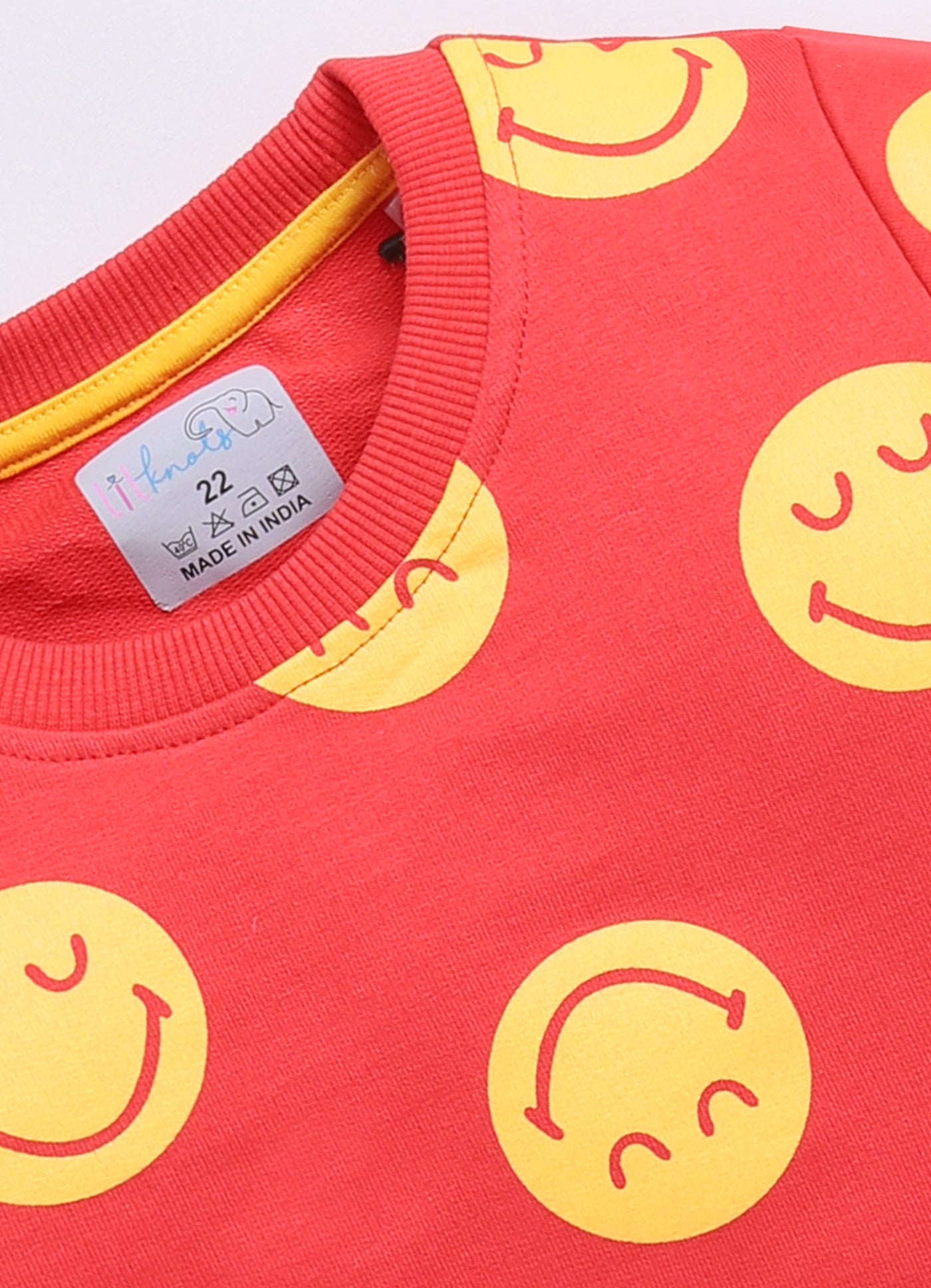 LIL KNOTS Printed Pure Cotton Boy Round Neck Sweatshirt