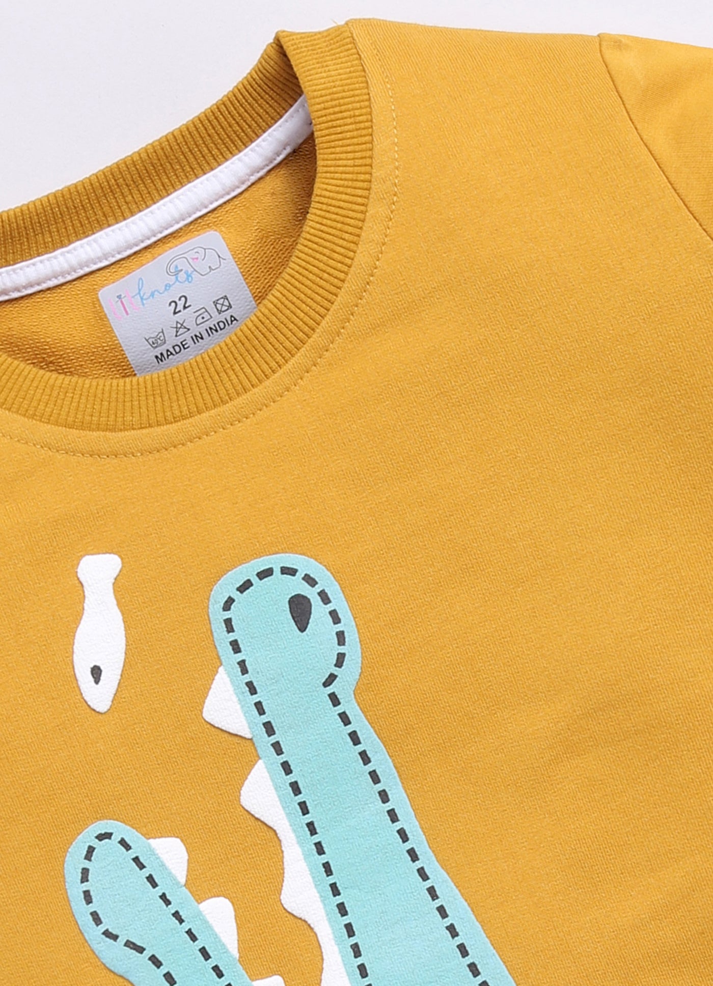 LIL KNOTS Printed Pure Cotton Boy Round Neck Sweatshirt