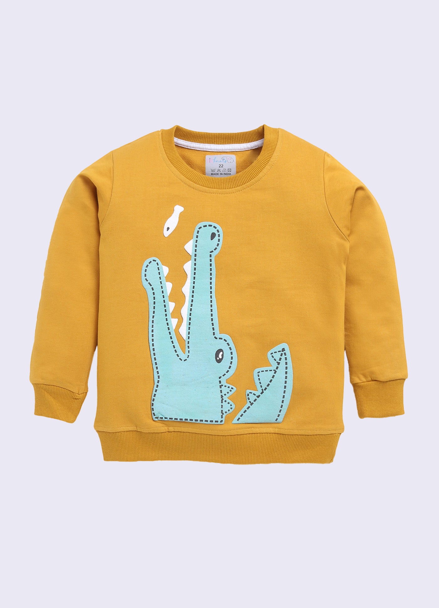 LIL KNOTS Printed Pure Cotton Boy Round Neck Sweatshirt