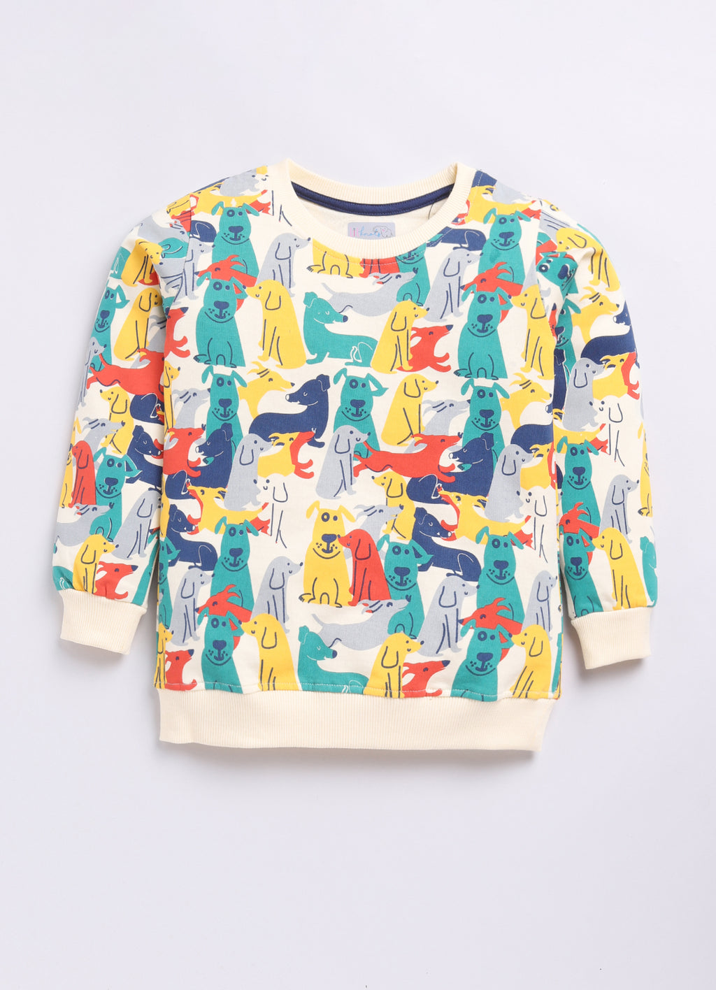 LIL KNOTS Printed Pure Cotton Boy Round Neck Sweatshirt