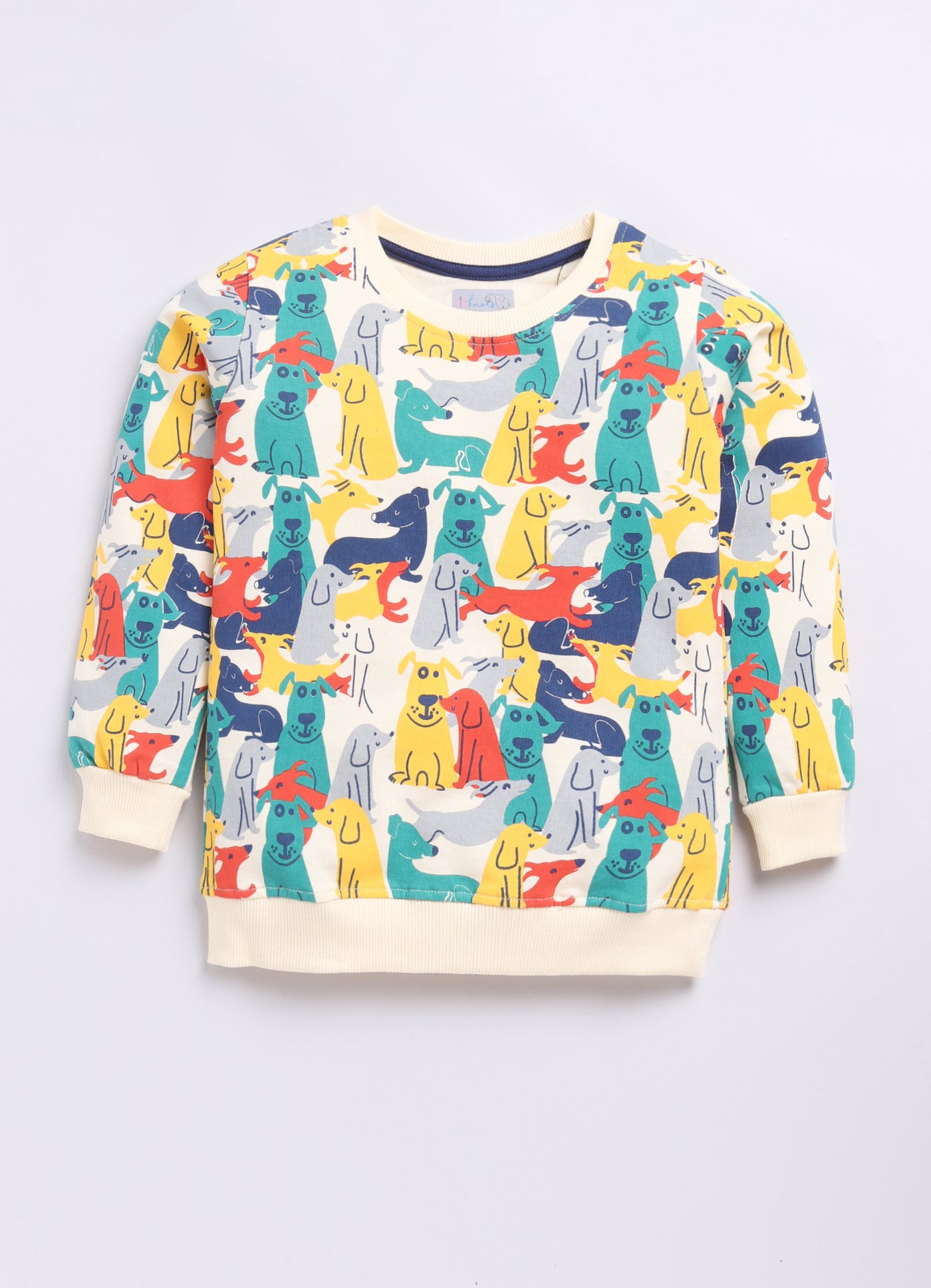 LIL KNOTS Printed Pure Cotton Boy Round Neck Sweatshirt