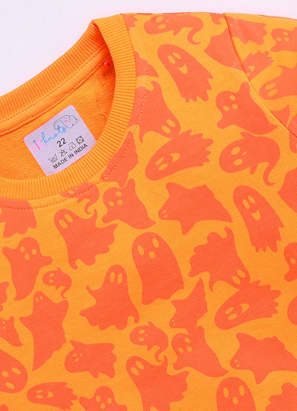 LIL KNOTS Printed Pure Cotton Boy Round Neck Sweatshirt