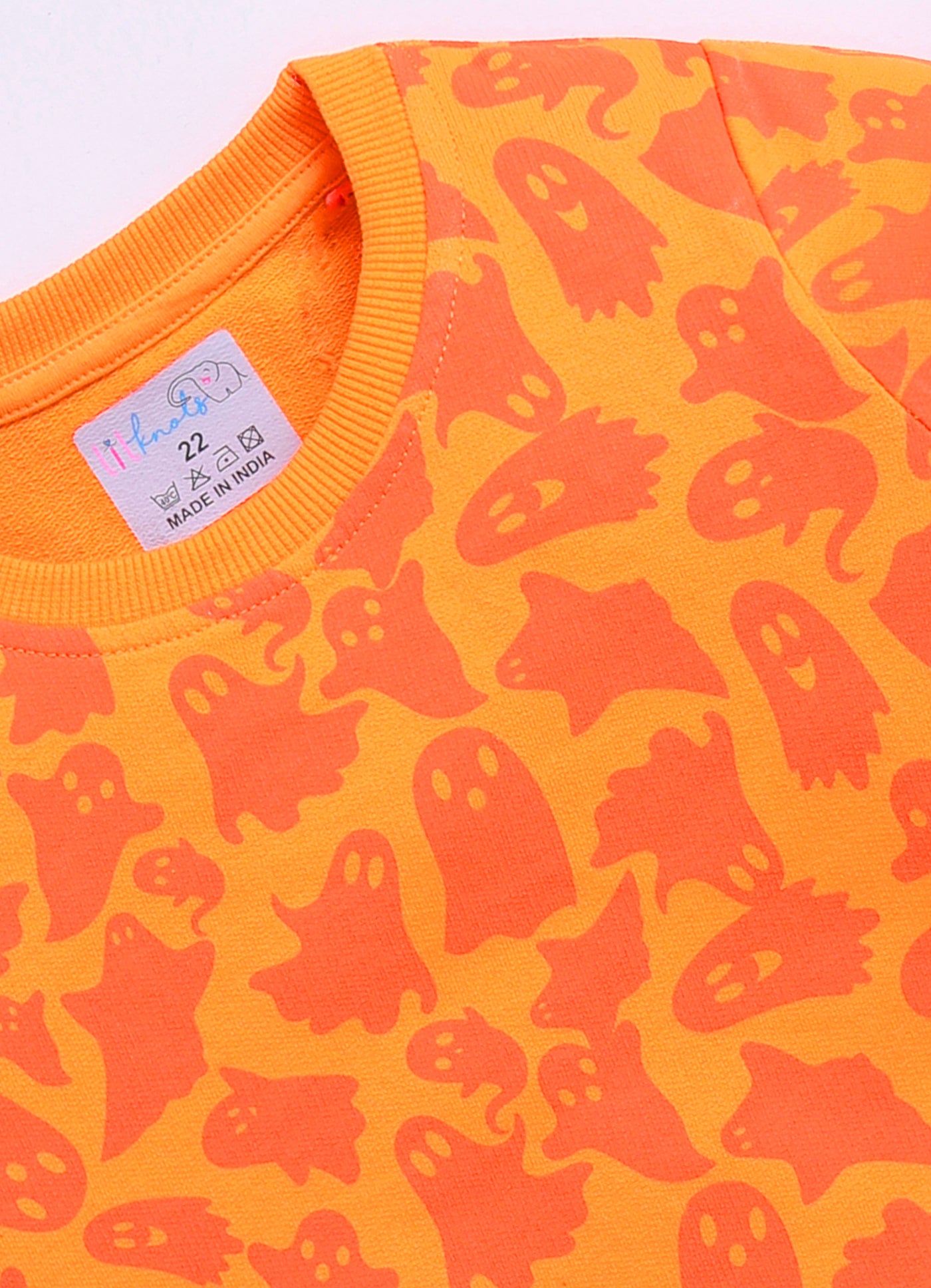 LIL KNOTS Printed Pure Cotton Boy Round Neck Sweatshirt