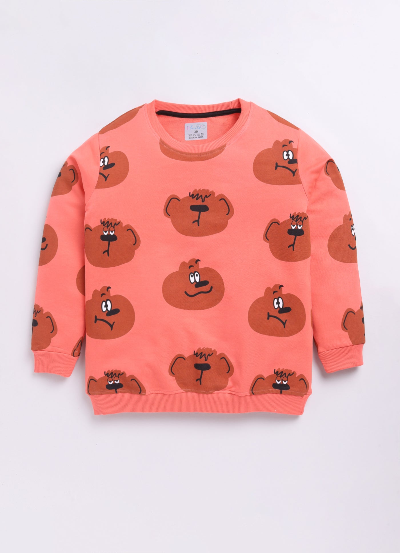 LIL KNOTS Printed Pure Cotton Boy Round Neck Sweatshirt 8-14Y
