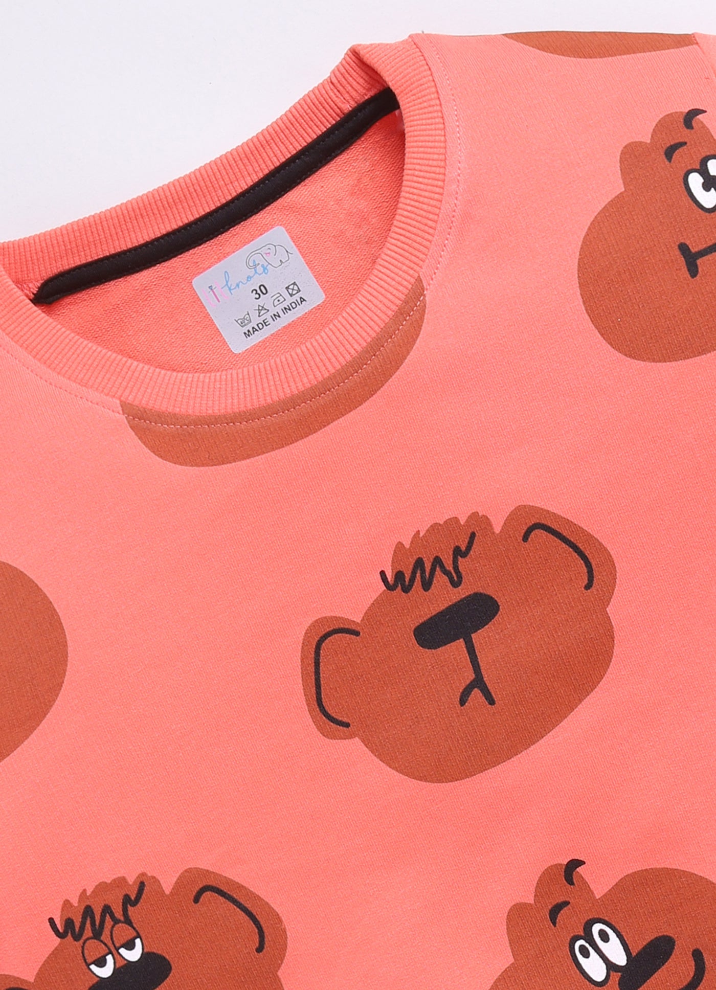 LIL KNOTS Printed Pure Cotton Boy Round Neck Sweatshirt 8-14Y