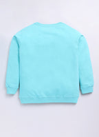 LIL KNOTS Printed Pure Cotton Boy Round Neck Sweatshirt 8-14Y Green