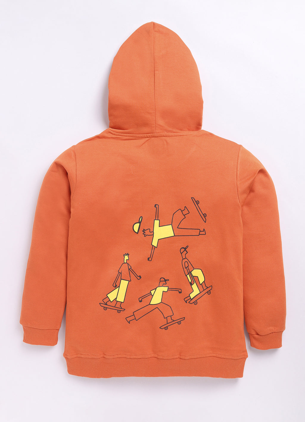 LIL KNOTS Printed Pure Cotton Boy Round Neck Hoodie