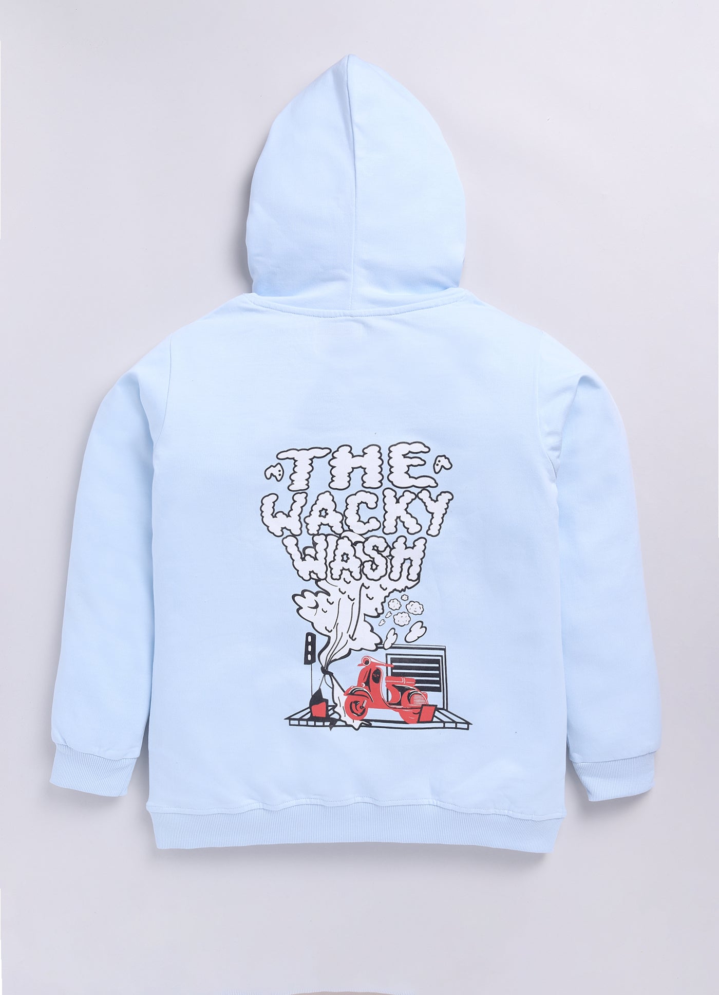 LIL KNOTS Printed Pure Cotton Boy Round Neck Hoodie