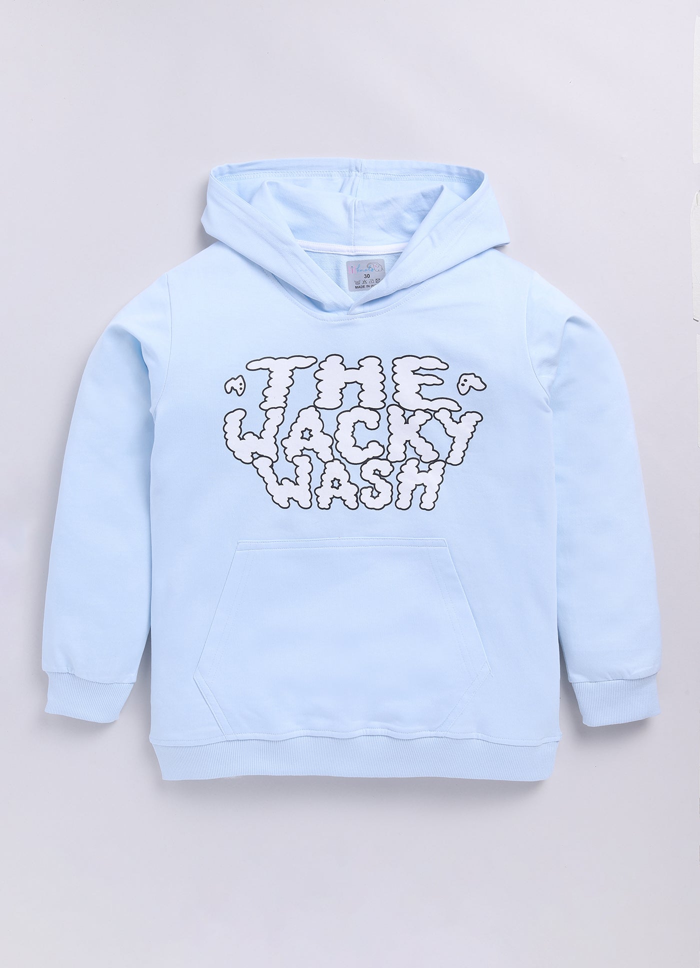 LIL KNOTS Printed Pure Cotton Boy Round Neck Hoodie