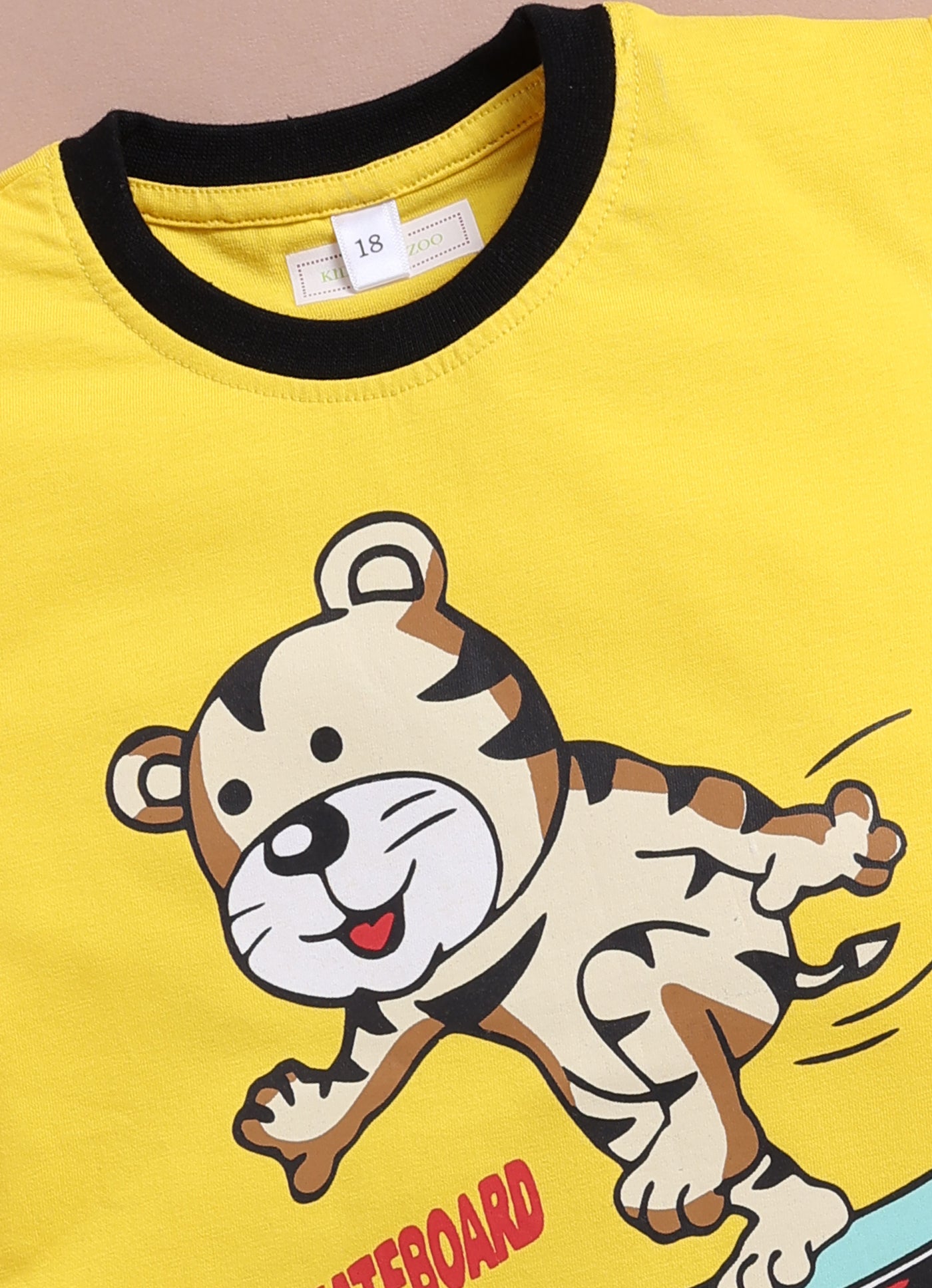 LIL KNOTS Printed Pure Cotton Boy Round Neck Top Bottom Set