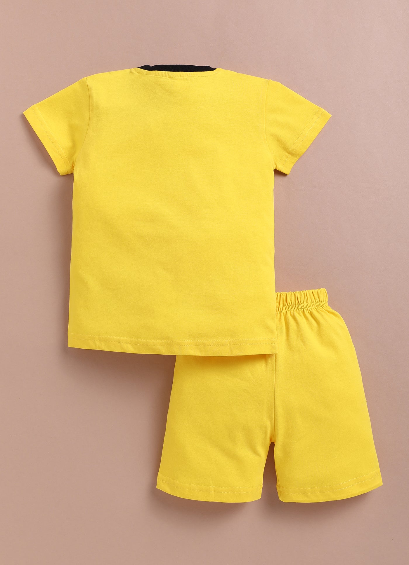 LIL KNOTS Printed Pure Cotton Boy Round Neck Top Bottom Set