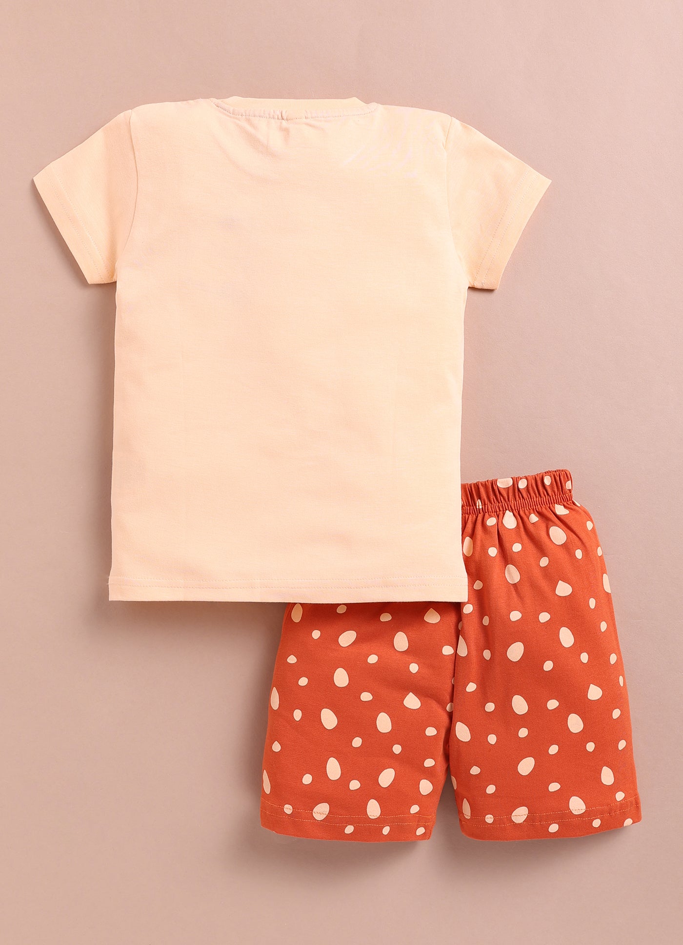 LIL KNOTS Printed Pure Cotton Boy Round Neck Top Bottom Set