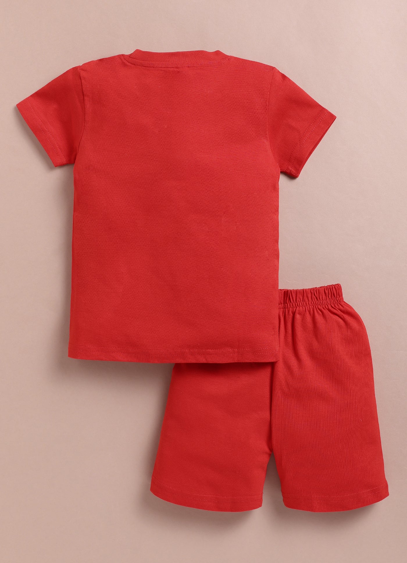 LIL KNOTS Printed Pure Cotton Boy Round Neck Top Bottom Set