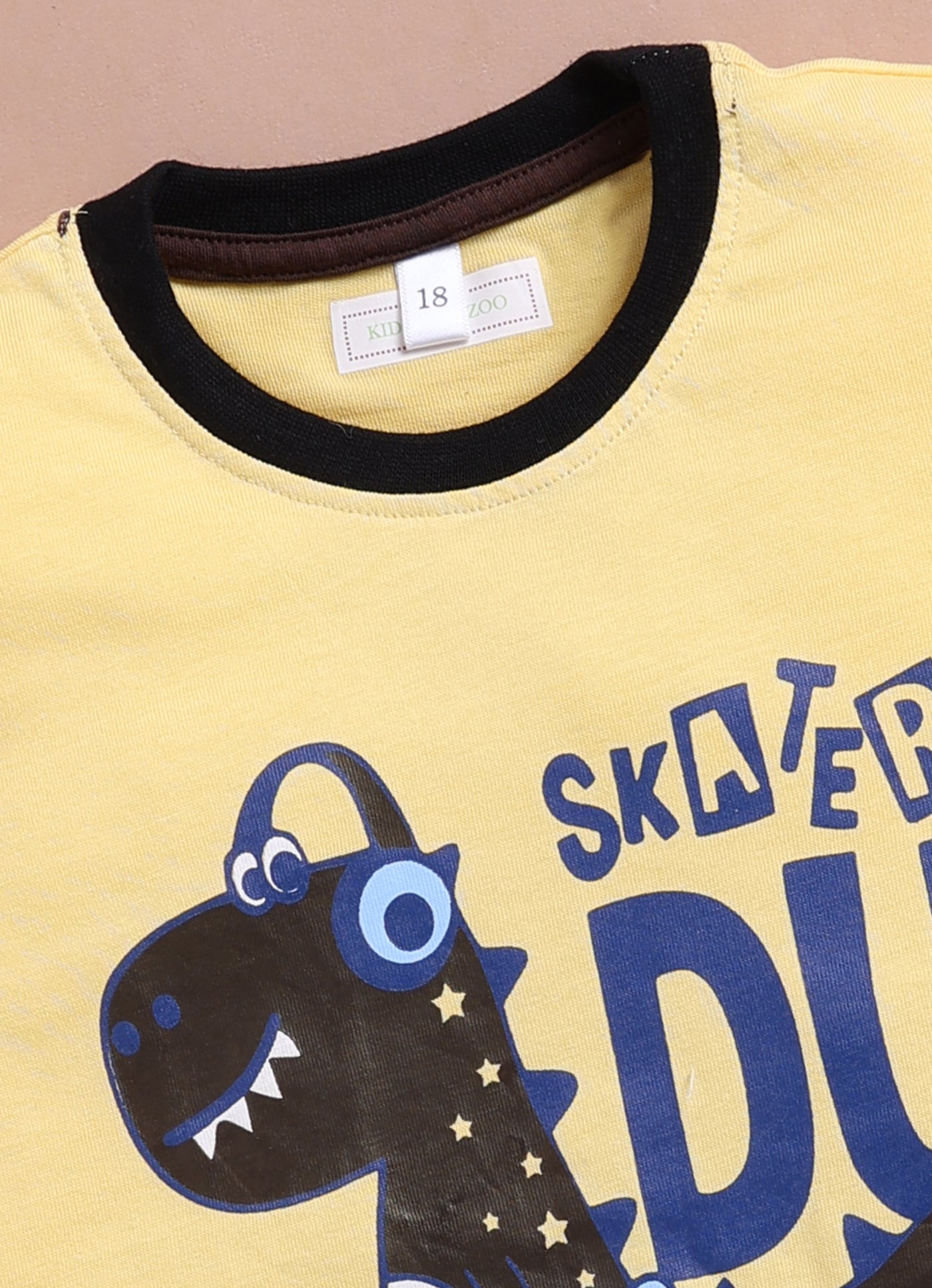 LIL KNOTS Printed Pure Cotton Boy Round Neck Top Bottom Set