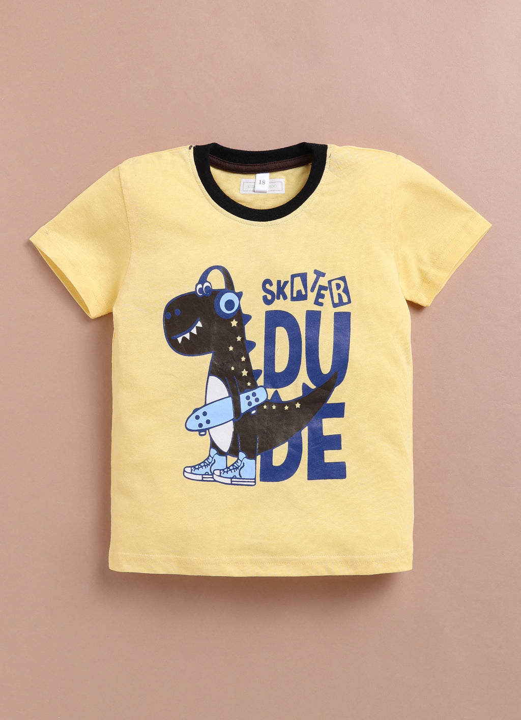 LIL KNOTS Printed Pure Cotton Boy Round Neck Top Bottom Set