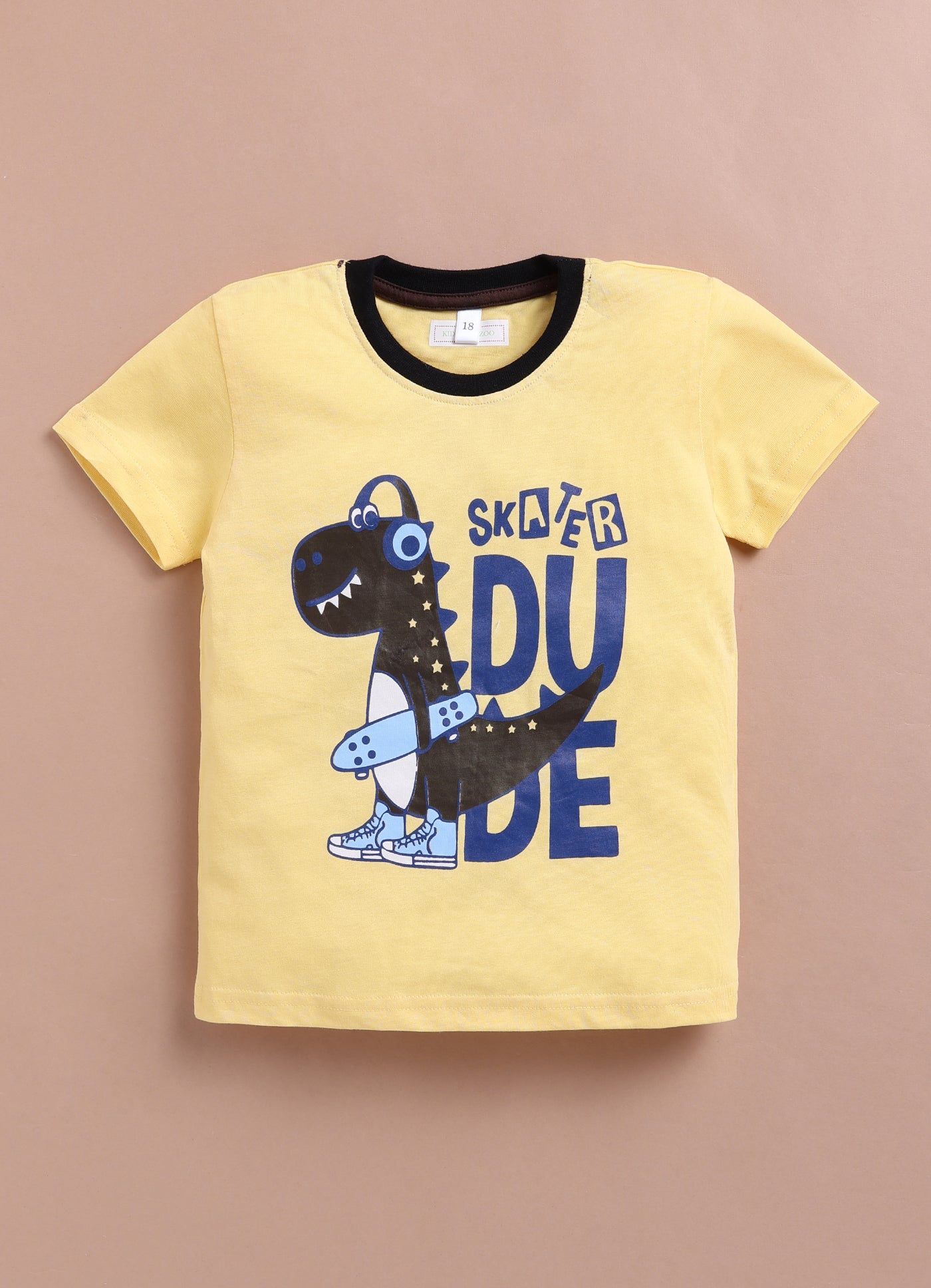 LIL KNOTS Printed Pure Cotton Boy Round Neck Top Bottom Set