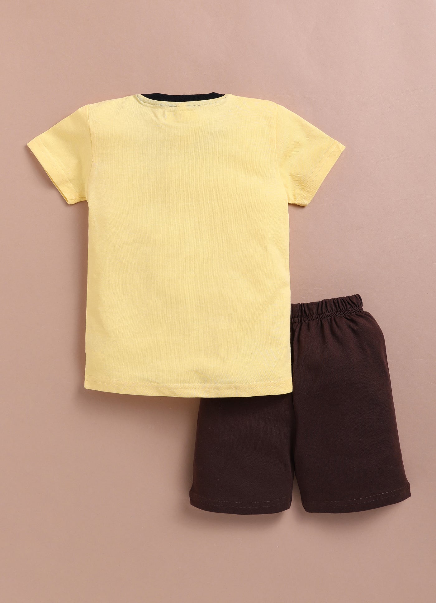 LIL KNOTS Printed Pure Cotton Boy Round Neck Top Bottom Set