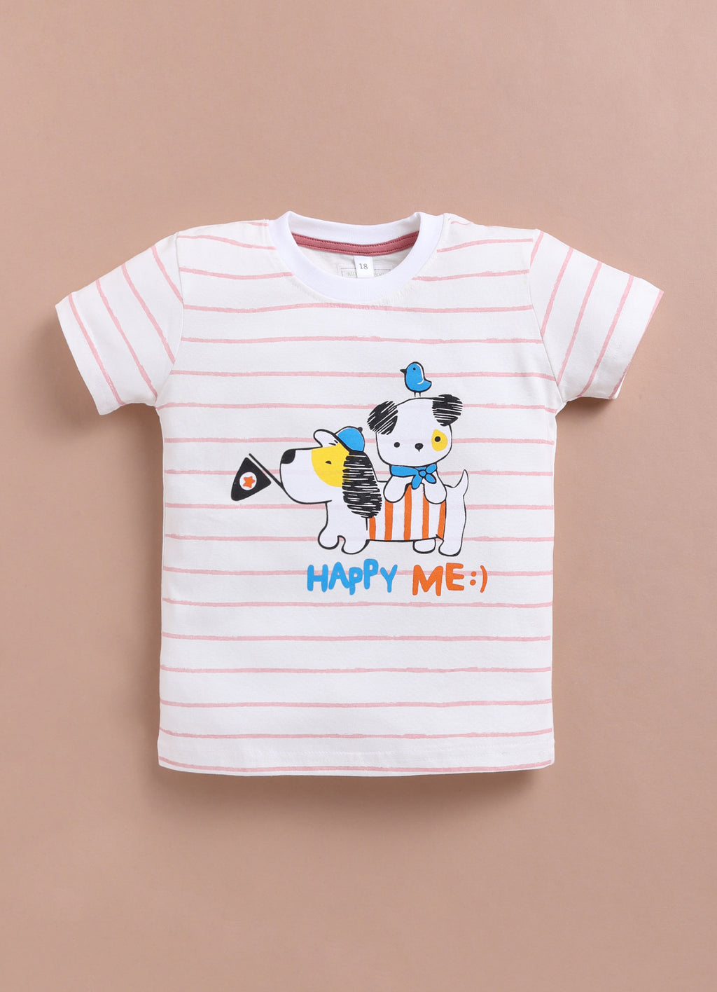 LIL KNOTS Printed Pure Cotton Boy Round Neck Top Bottom Set