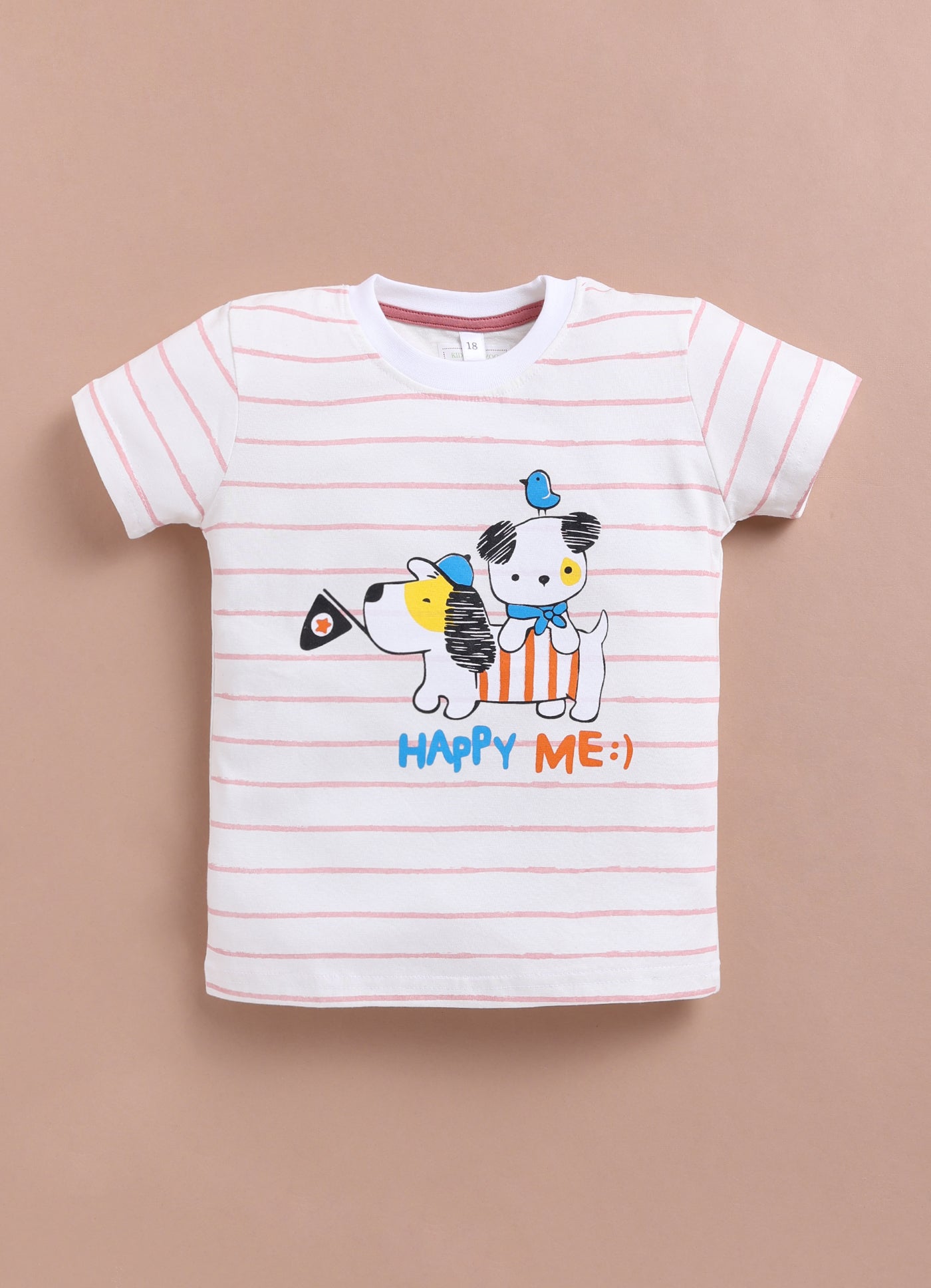 LIL KNOTS Printed Pure Cotton Boy Round Neck Top Bottom Set