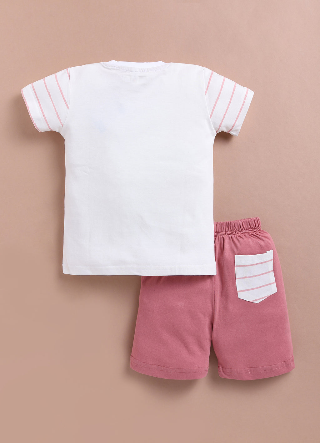 LIL KNOTS Printed Pure Cotton Boy Round Neck Top Bottom Set